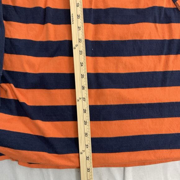 Old Navy Orange & Navy Striped Long Sleeve Collared Rugby Shirt Men's 3XL Polo - Picture 7 of 8